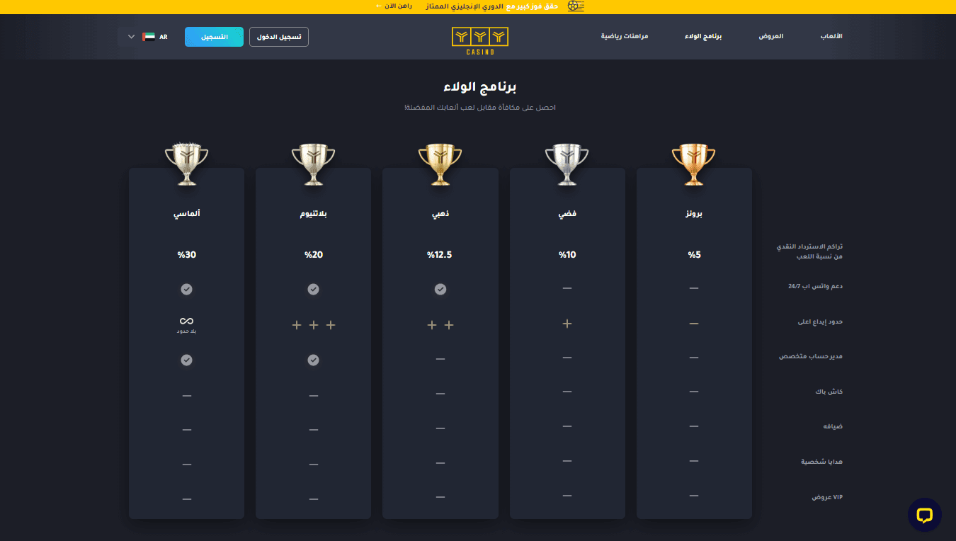 YYY Casino VIP program