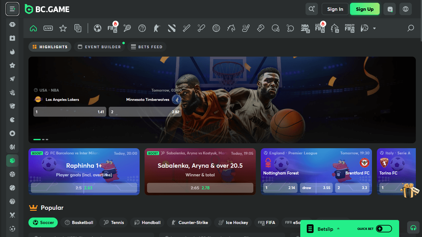 BC.Game sportsbook