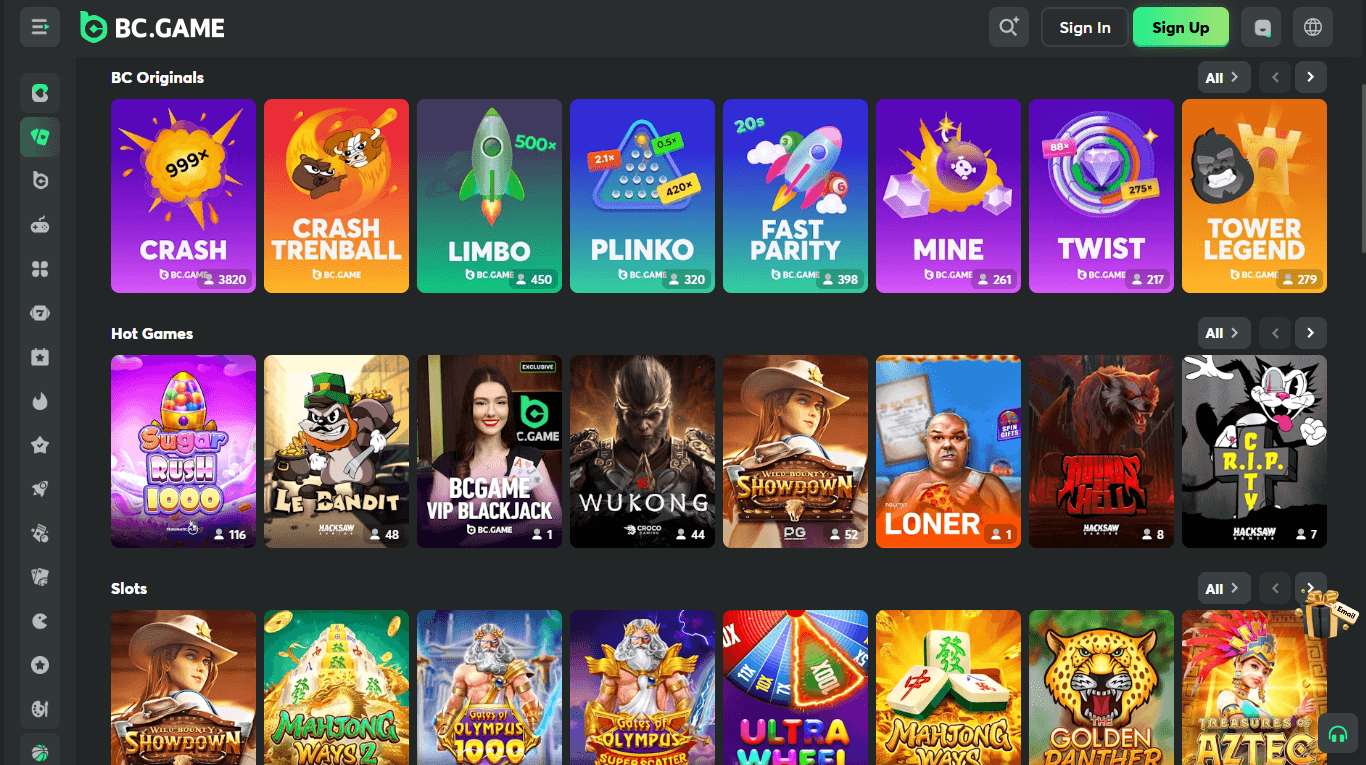 BC.Game game library