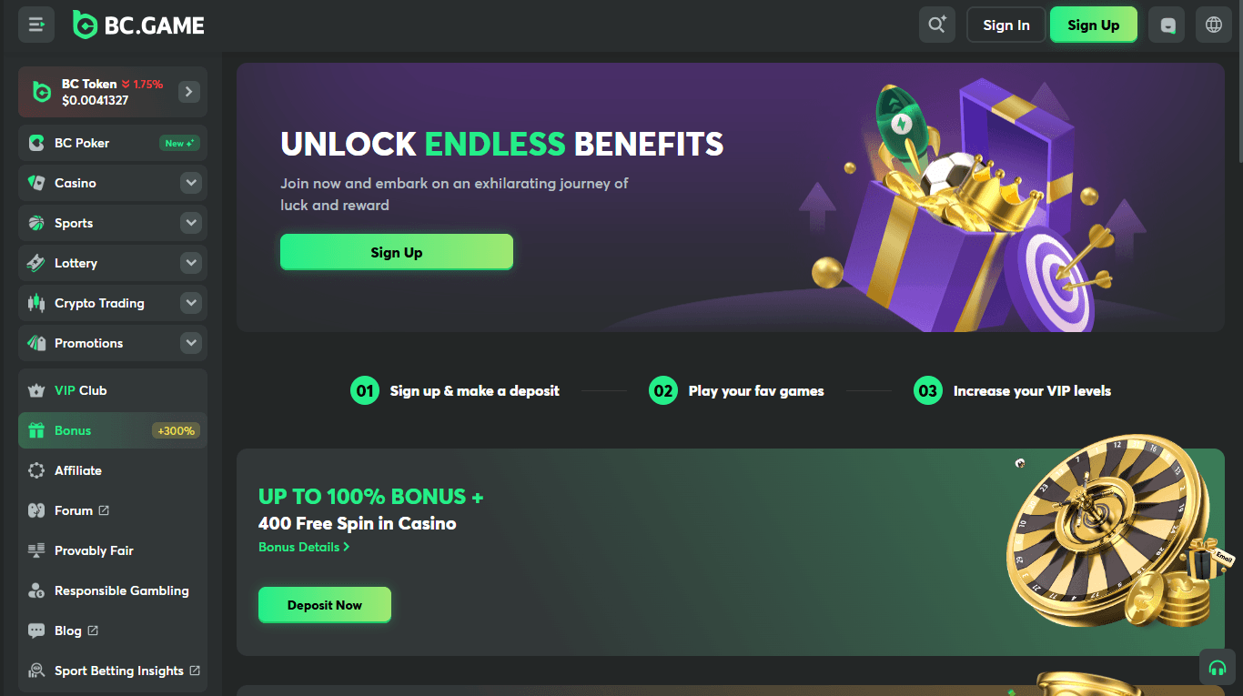 BC.Game bonuses
