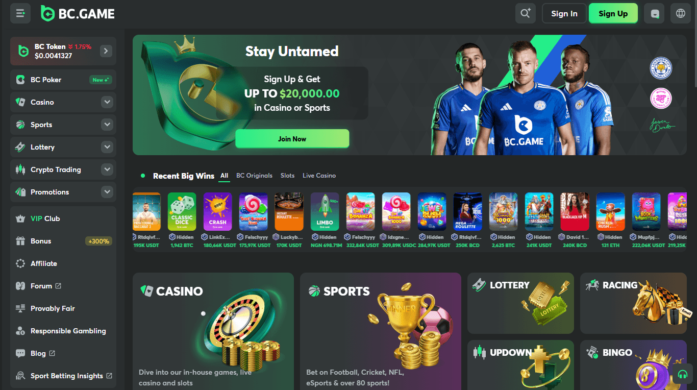 BC.Game Homepage