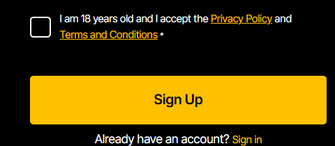 sign up just casino
