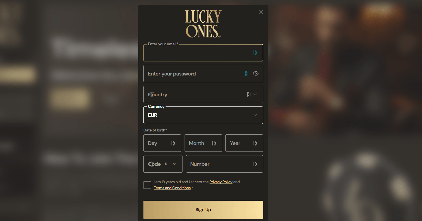 Lucky Ones inscription