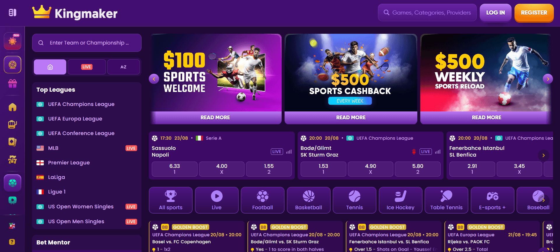 Kingmaker sports betting