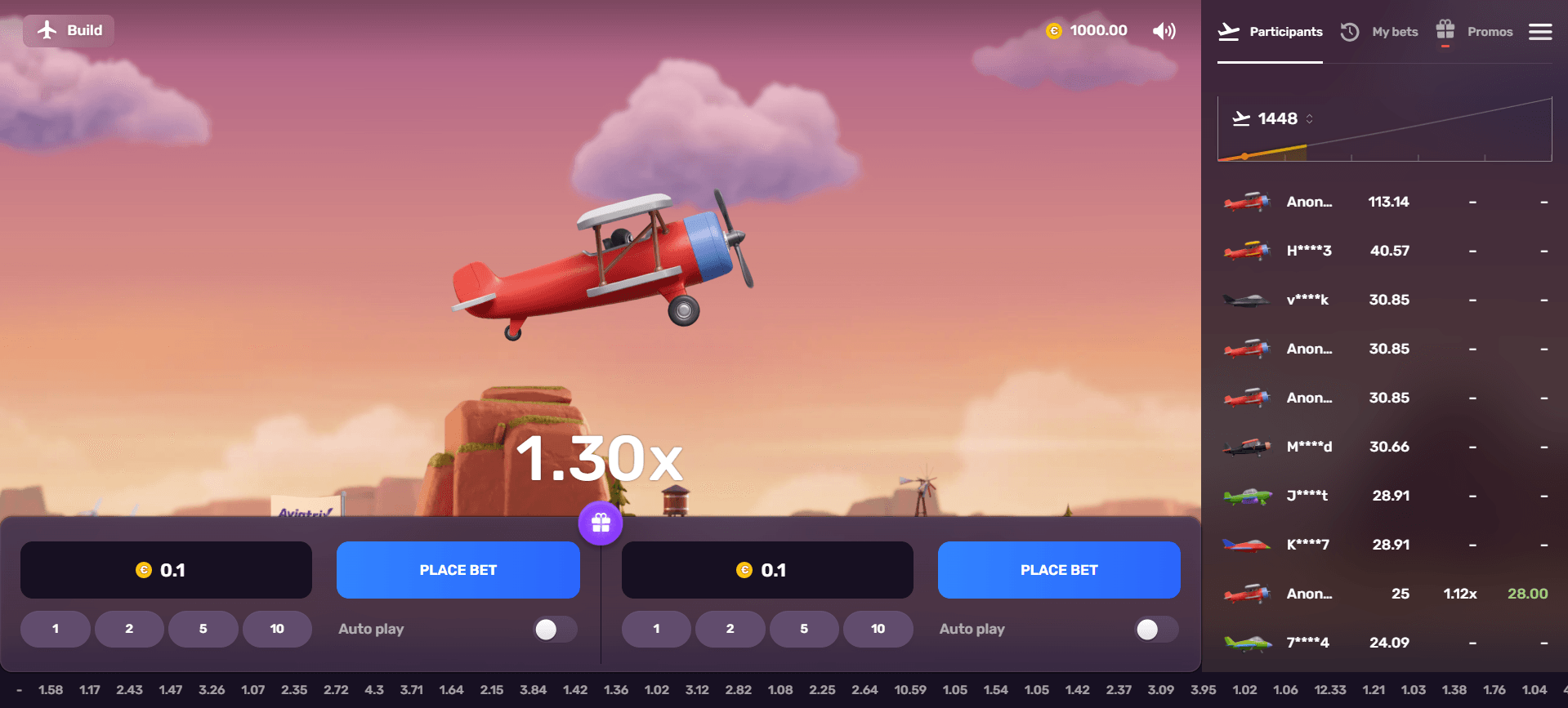 Aviatrix casino game